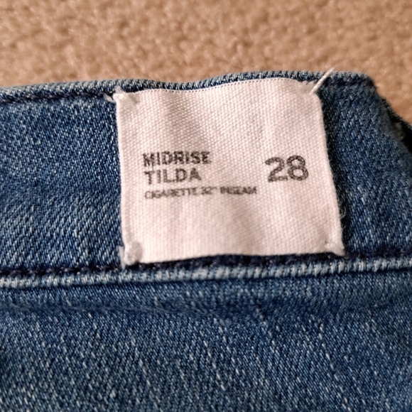 Hudson Jeans Tilda Mid Rise Womens 28 Blue Cigarette Denim - Picture 14 of 16